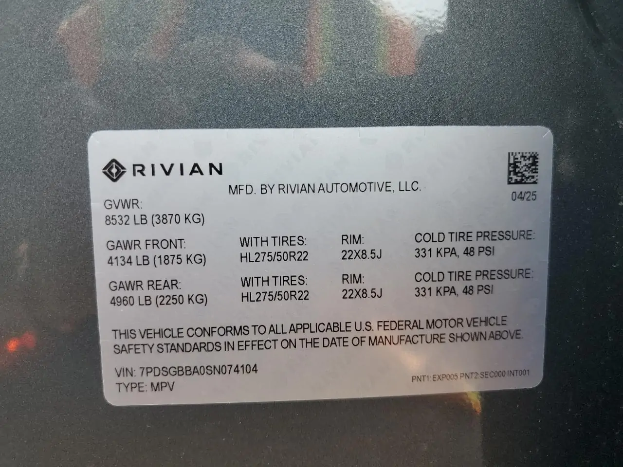 Автомобиль RIVIAN R1S ADVENTURE 2025 | GrandCar Автомобиль RIVIAN R1S ADVENTURE 2025 | GrandCar