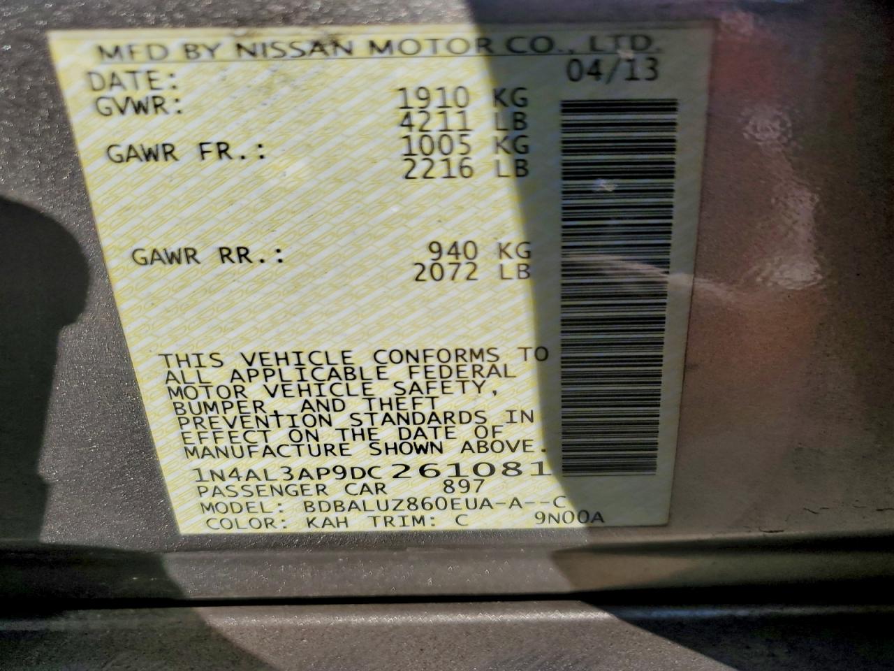Автомобіль NISSAN ALTIMA 2013 | GrandCar Автомобіль NISSAN ALTIMA 2013 | GrandCar