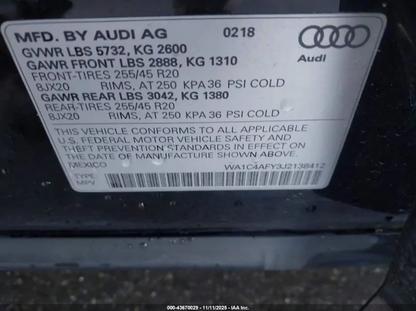 Автомобиль AUDI SQ5 3.0T PREMIUM PLUS 2018 | GrandCar Автомобиль AUDI SQ5 3.0T PREMIUM PLUS 2018 | GrandCar