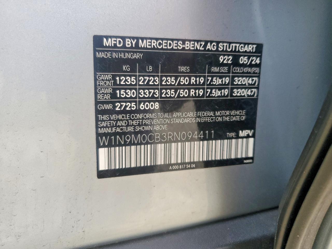 Автомобіль MERCEDES BENZ EQB 250+ 2024 | GrandCar Автомобіль MERCEDES BENZ EQB 250+ 2024 | GrandCar